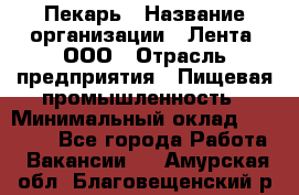 Пекарь › Название организации ­ Лента, ООО › Отрасль предприятия ­ Пищевая промышленность › Минимальный оклад ­ 20 000 - Все города Работа » Вакансии   . Амурская обл.,Благовещенский р-н